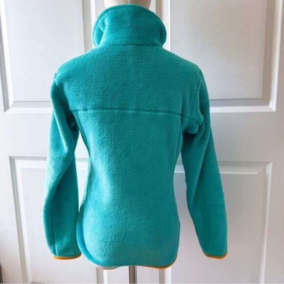 Patagonia Re-Tool Snap-T Turquoise Orange Pullover Sweater Women’s Size XS - Picture 5 of 12